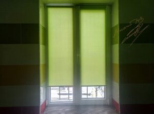Рулонные шторы в ванной c тканью Len T 0873 Green