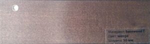 basswood t wenge 50мм, зразок ламелі для жалюзі (образец ламели для жалюзи)