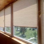 Рулонные шторы на балконе с тканью Jute 511 Mocca