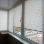 Рулонные шторы на балконе с тканью Klever 2 Green