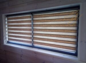 Шторы день-ночь в бане с тканью BH 11 Oak