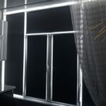 Рулонные шторы на кухне с тканью C008 Камилла BO Серый