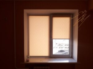 Рулонные шторы на кухне с тканью Woda T 1839 Beige